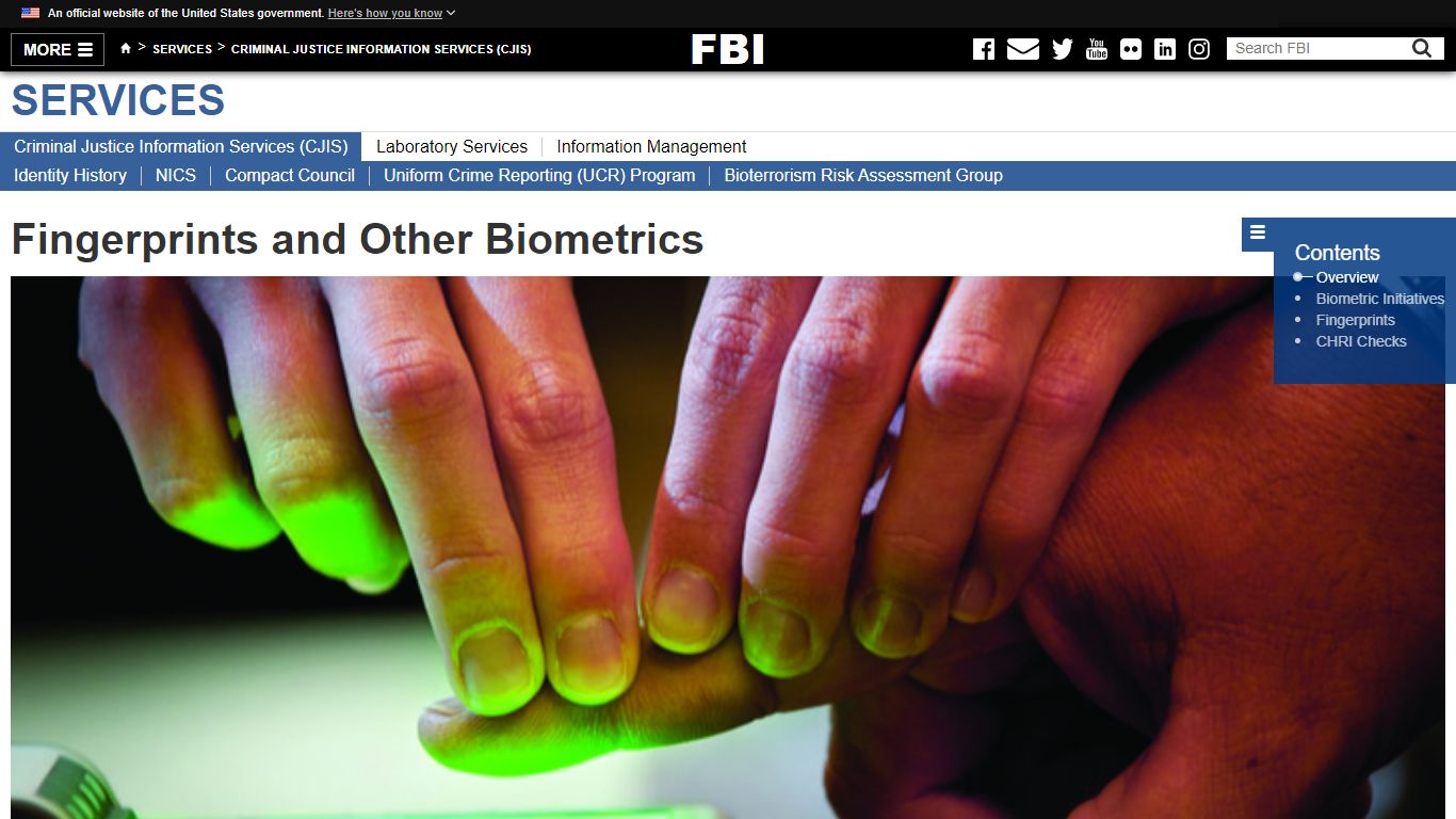 Fingerprints and Other Biometrics — FBI